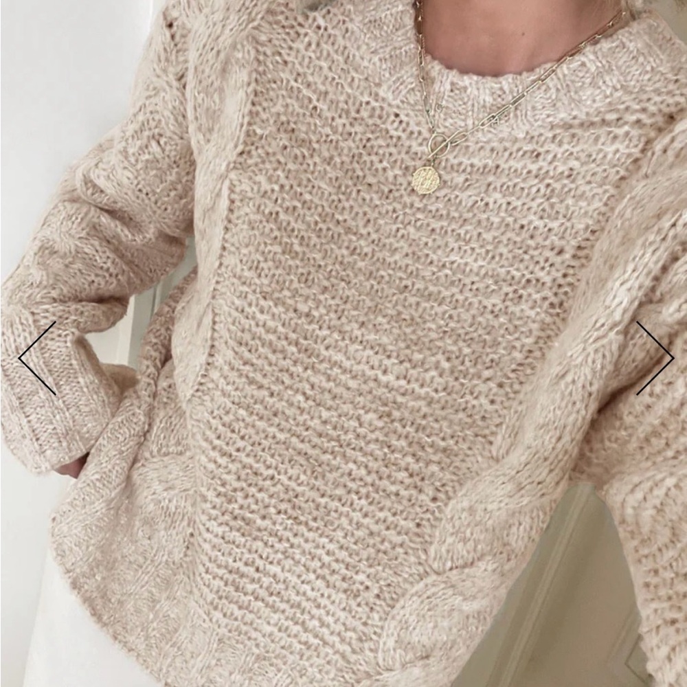 Splendid x Cella Jane Cable Knit Sweater